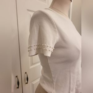 Zara Tee with Pearls